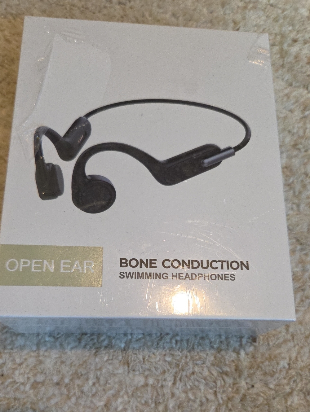 Bone Conduction Open Ear Swimming Headphones - Black